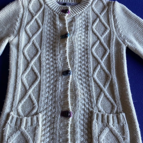Pimkie Long Sleeve Cable Knit Cream Sweater Girls Size Small - Picture 4 of 6